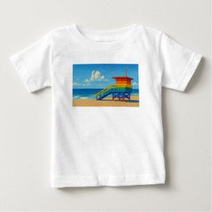 Venice Beach Rainbow Lifeguard Stand Baby T-Shirt