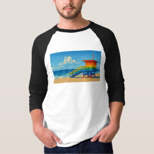 Venice Beach Rainbow Lifeguard Stand T-Shirt