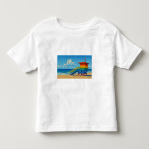 Venice Beach Rainbow Lifeguard Stand Toddler T-Shirt