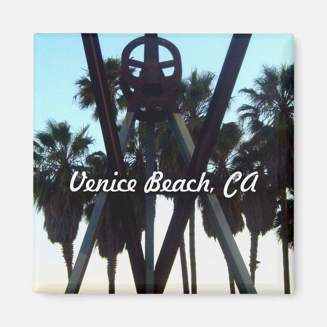 Venice Beach Sky Los Angeles California Photo Magnet (Front)