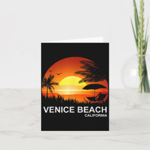 Venice Beach Summer Shirt Vintage Palm Tree Card