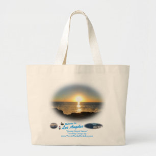 Venice Beach Sunset 2 Large Tote Bag