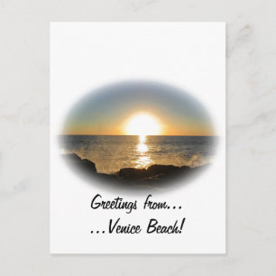 Venice Beach Sunset 2 Postcard