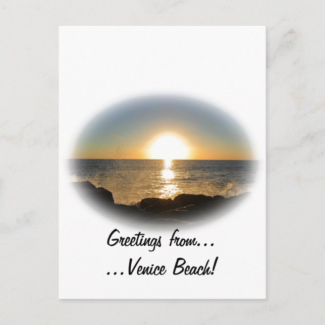 Venice Beach Sunset 2 Postcard (Front)