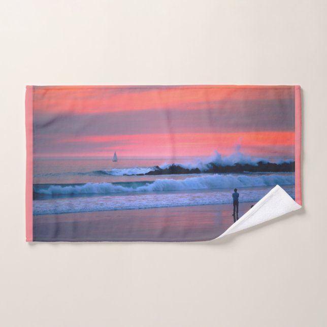 Venice Beach Sunset Hand Towel (Hand Towel)