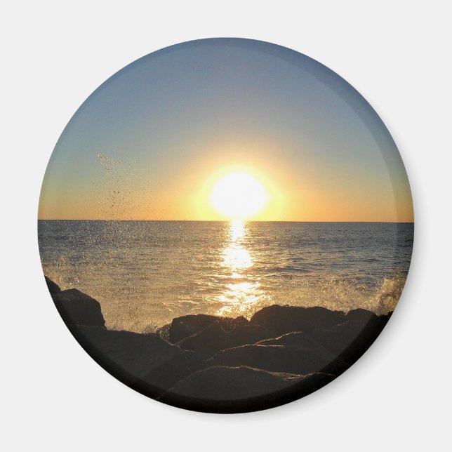 Venice Beach Sunset Magnet (Front)