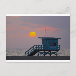 Venice Beach Sunset Postcard