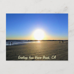 Venice Beach Sunset Postcard
