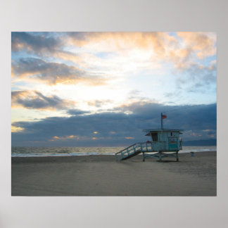 Venice Beach sunset Poster
