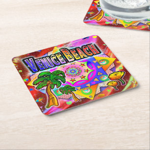 Venice Beach Tropical Friends Coaster