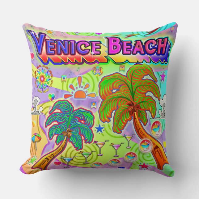 Venice Beach Vacation Target Pillow (Front)