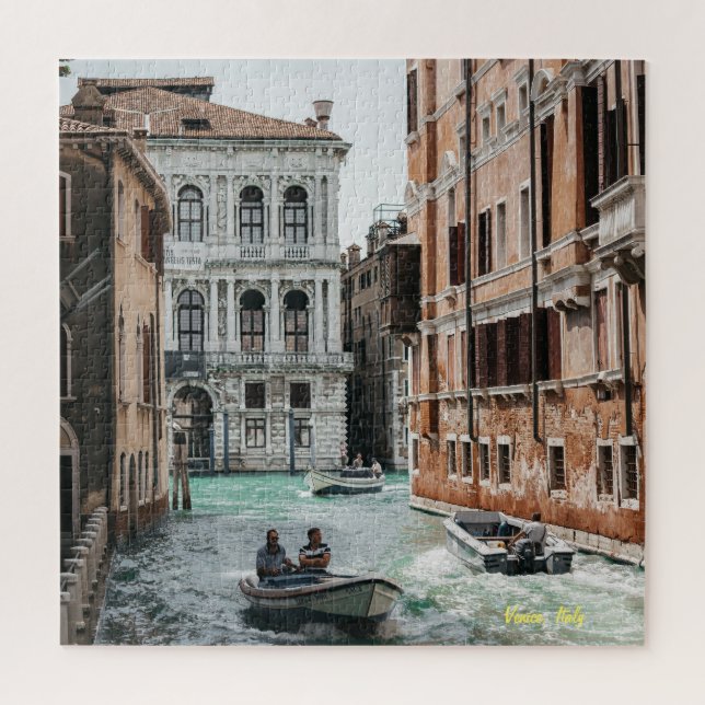 Venice Boat Canal  Jigsaw Puzzle (Vertical)