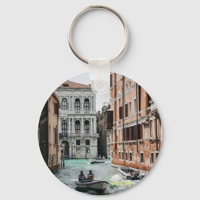 Venice Boat Canal  Key Ring (Front)