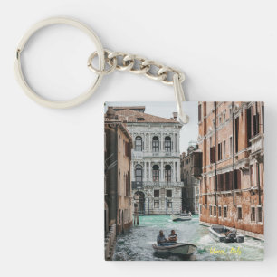 Venice Boat Canal Key Ring