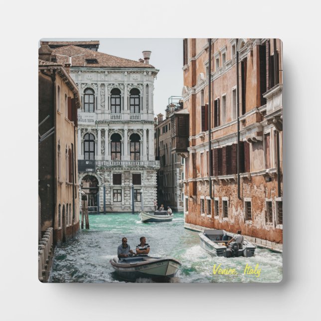 Venice Boat Canal  Plaque (Front)