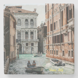 Venice Boat Canal Stone Coaster