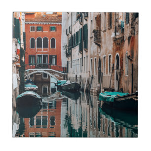 Venice Boats Ceramic Tile
