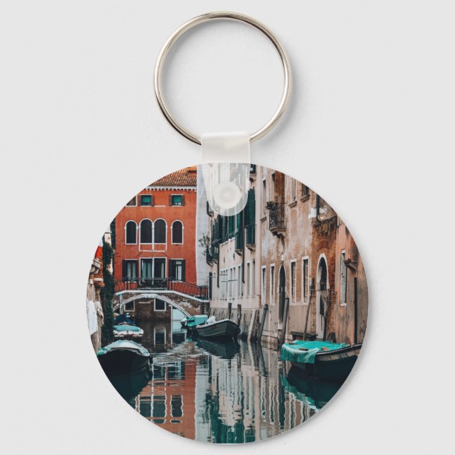 Venice Boats               Key Ring (Front)