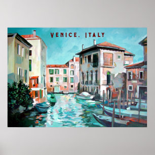 Venice Boats Poster