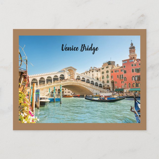 Venice Bridge Of Rome Postcard (Front)