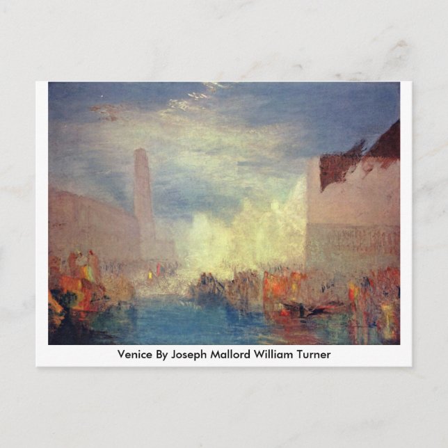 Venice By Joseph Mallord William Turner Postcard (Front)