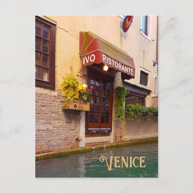 Venice Canal Architecture Ristorante Street Postcard (Front)