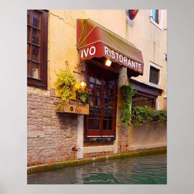 Venice Canal Architecture Ristorante Street Poster (Front)