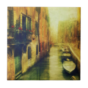Venice Canal Balcony Painting Ceramic Tile