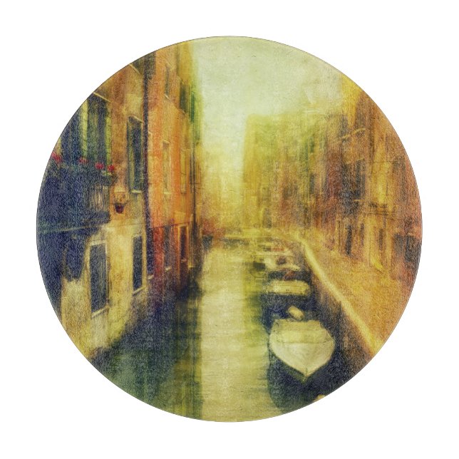 Venice Canal Balcony Painting Cutting Board (Front)