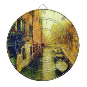 Venice Canal Balcony Painting Dartboard