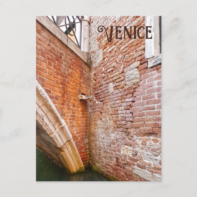 Venice Canal Brick Wall Architecture Postcard (Front)