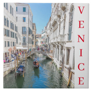 Venice canal ceramic tile