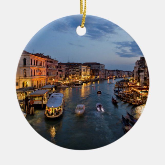 VENICE CANAL CERAMIC TREE DECORATION (Front)