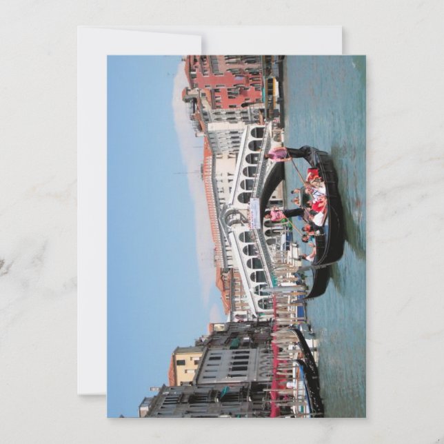 Venice Canal Flat Greeting Card (Front)