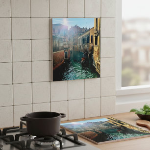 Venice Canal Gondola Italian Architecture Photo Ceramic Tile
