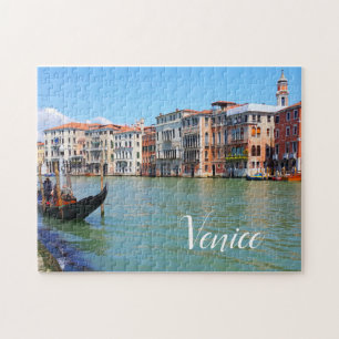 Venice Canal & gondola, Venezia Italy Jigsaw Puzzle