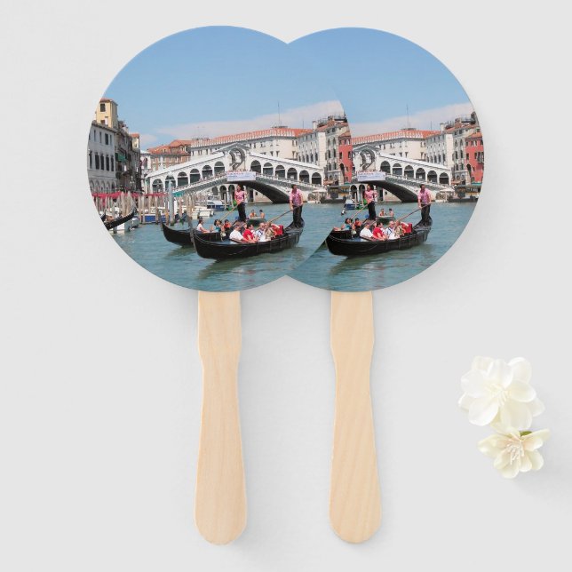 Venice Canal Hand Fans (Front and Back)