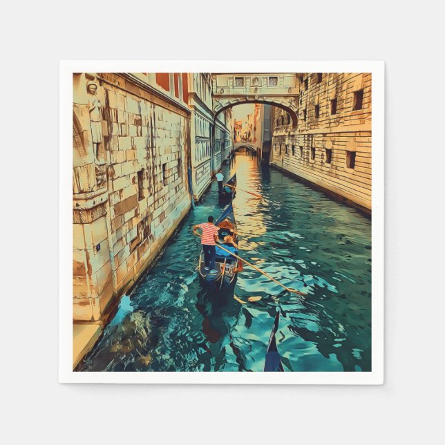 Venice Canal Italy Napkin (Front)