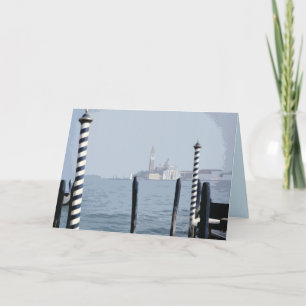 Venice canal scene blank card
