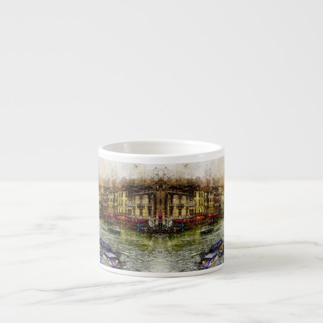 Venice Canal Scene Espresso Cup (Front)