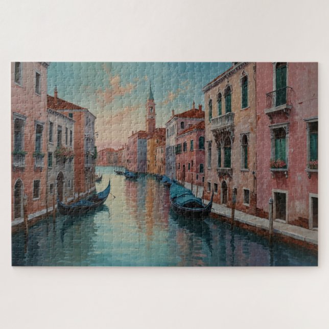 Venice Canal Scene Jigsaw Puzzle (Horizontal)