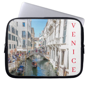 Venice canal view laptop case
