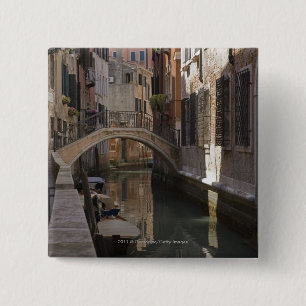 Venice Canals and Stone bridge 15 Cm Square Badge