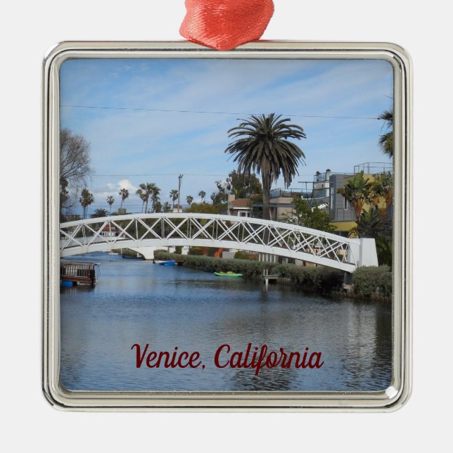 Venice Canals, California Metal Ornament (Front)