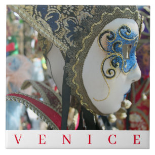 Venice Carnival mask ceramic tile