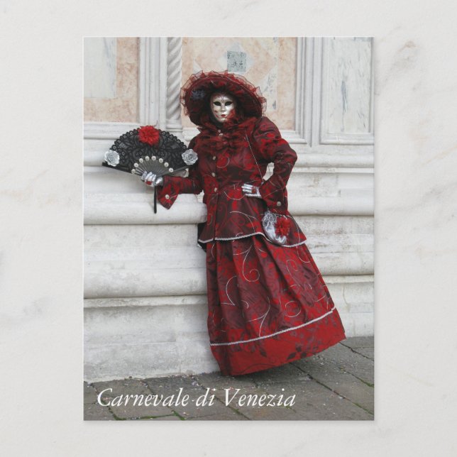 Venice Carnival Masquerade Postcard (Front)