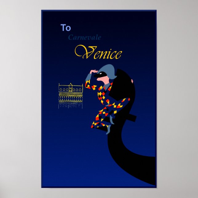 Venice, Carnival travel poster (Front)