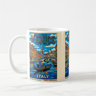 Venice City Of Canals Vintage Style Travel Poster Coffee Mug