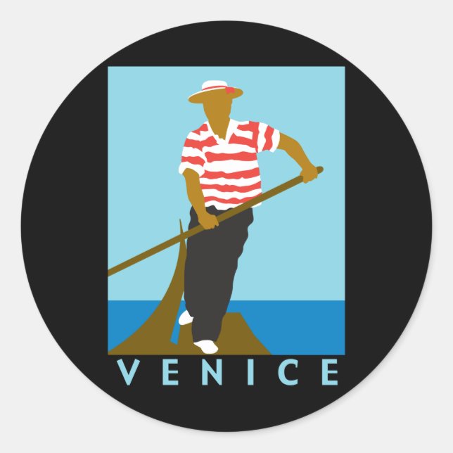 Venice Classic Round Sticker (Front)