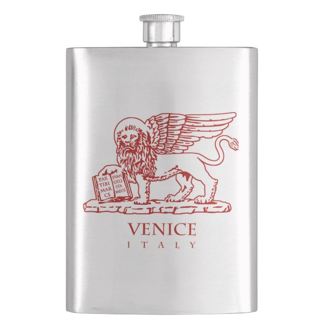 Venice Coat of Arms Hip Flask (Front)
